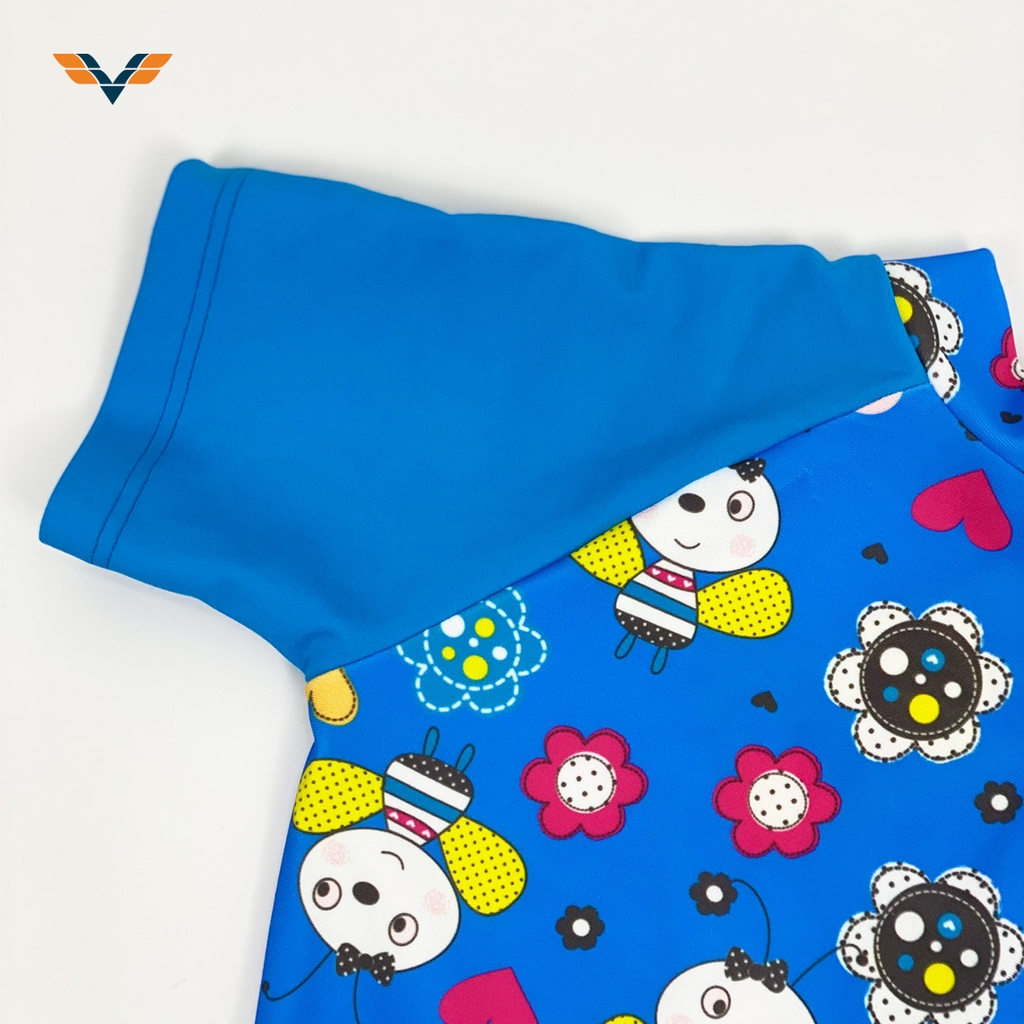 Đồ bơi bé gái liền váy cổ lọ 784