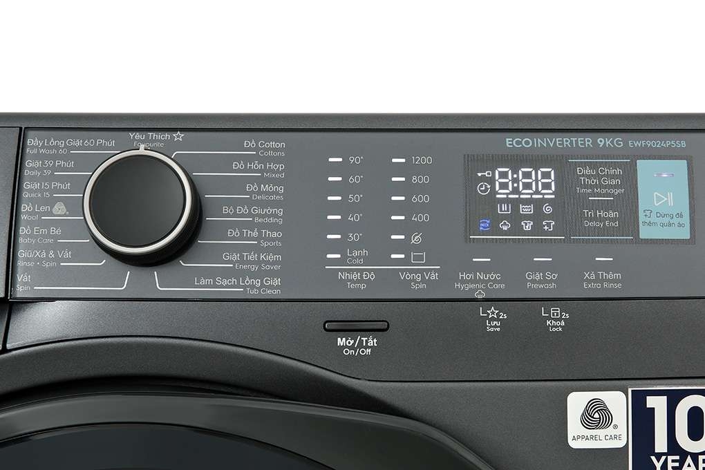 Máy giặt Electrolux EWF9024P5SB Inverter 9kg UltimateCare 500 - Chính hãng