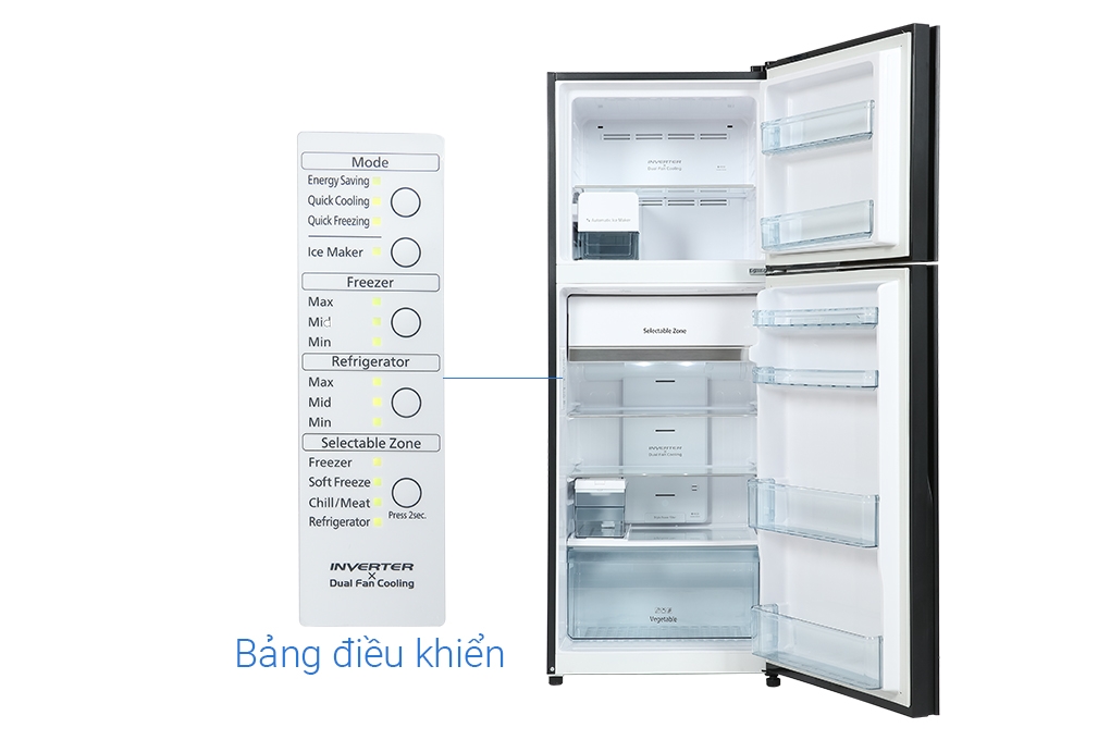Tủ lạnh Hitachi R-FVY480PGV0 GBK Inverter 349 lít - Chính hãng