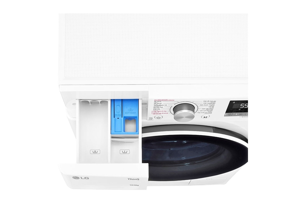 Máy giặt sấy LG AI DD Inverter giặt 10 kg - sấy 6 kg FV1410D4W1 - Chính hãng