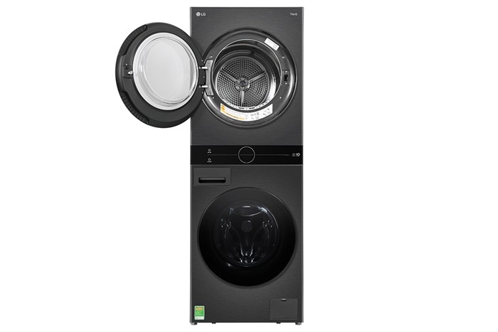 Tháp giặt sấy LG WashTower Inverter giặt 14kg - sấy 10kg WT1410NHB - Chính hãng