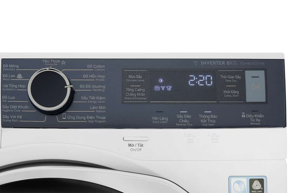 Máy sấy bơm nhiệt Electrolux EDH803Q7WB 8 kg UltimateCare 700 - Chính hãng