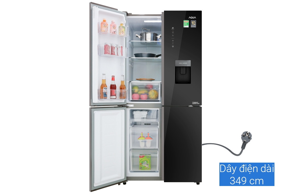 Tủ lạnh Aqua AQR-IGW525EM GB Inverter 456 lít Multi Door - Chính hãng