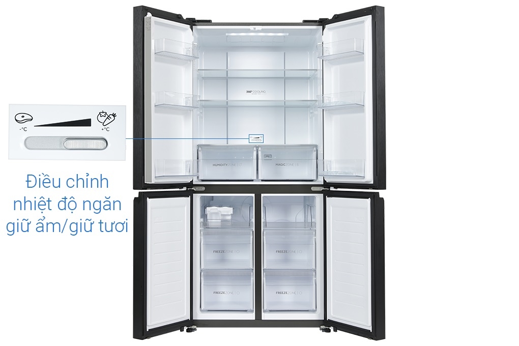 Tủ lạnh Aqua AQR-M536XA(GB) Inverter 469 lít Multi Door - Chính hãng