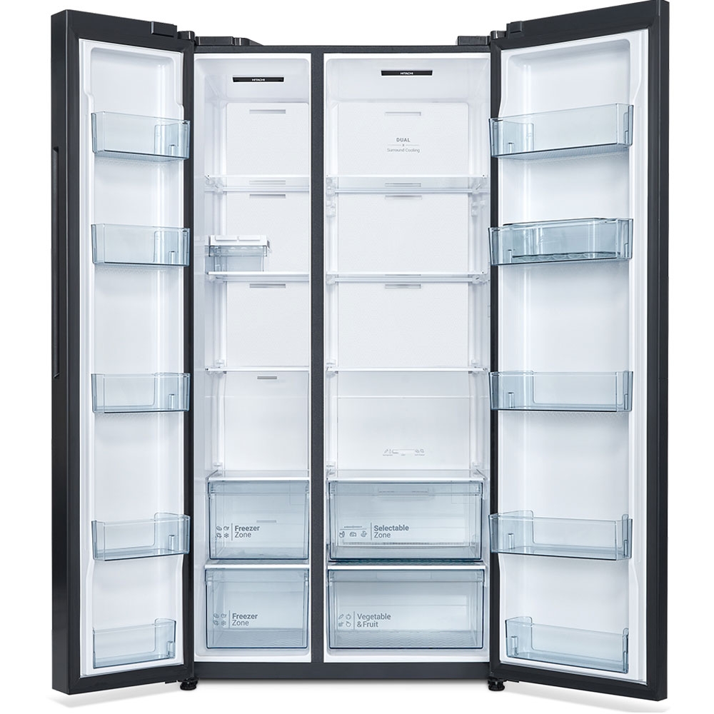 Tủ lạnh Hitachi HRSN9713ESGBKVN Inverter 655 lít Side By Side - Mới 2025