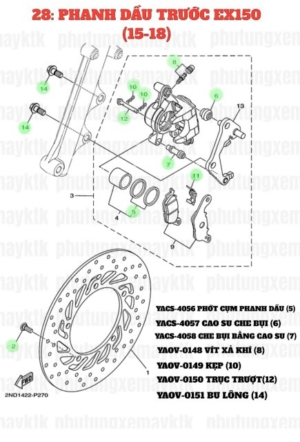 [EX15][28:PHANH DẦU] YACS-4056 PHỚT CỤM PHANH DẦU EX150 (15-18) (5), SIRIUS RC [28:PHANH(5)]-[Yamaha], SIRIUS FI [28:PHANH(6)], NVX155_V1 [28:(5)]