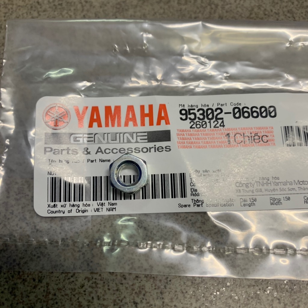 [EX15][29:BÁNH SAU] YAOV-010-Ốc bắt pát tăng sên 6ly khoá 10 EX150 (15-18) (23)-[Yamaha], EX155 [29:BÁNH(22)], SIRIUS FI [29:BÁNH(15)(33)]