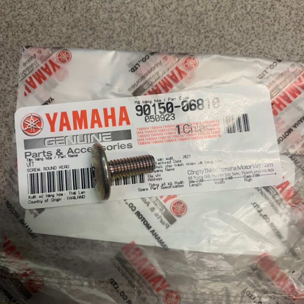 [Chính Hãng Yamaha]YAOV-097-Ốc vít mũ 6ly dài 1,5cm Phụ tùng phụ kiện xe máy