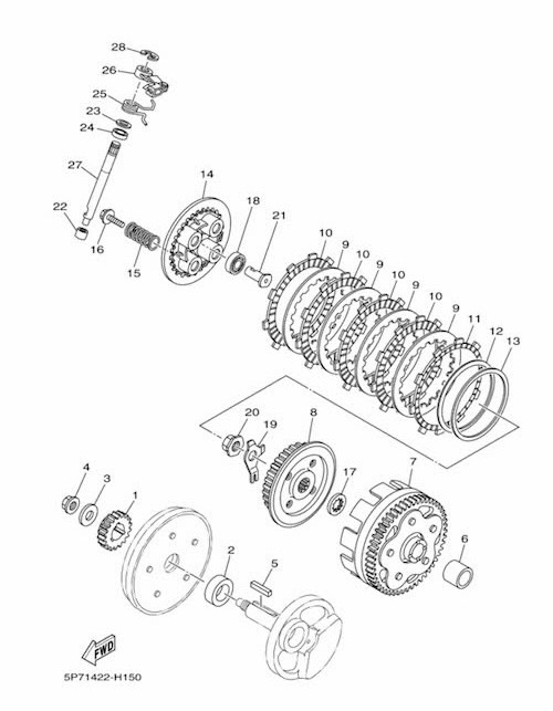 [15:LI HỢP CÔN TẢI] yapt-2208 Vòng Bi  EX10(06-10) (22)-[Yamaha]