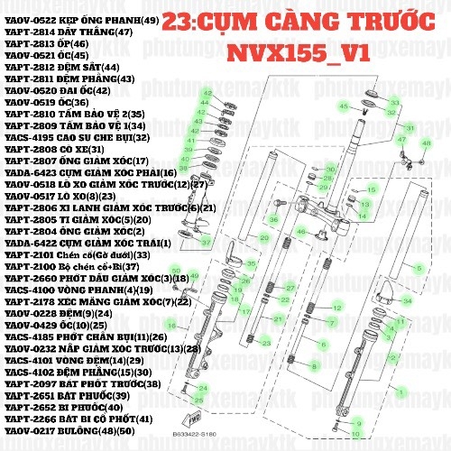 [NVX155_V1][23:CỤM CÀNG TRƯỚC] YAOV-0520 ĐAI ỐC NVX155_V1 (42)