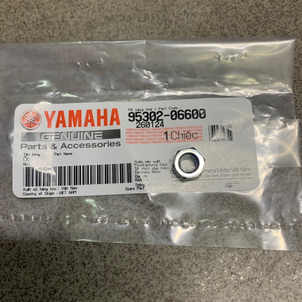 [EX15][29:BÁNH SAU] YAOV-010-Ốc bắt pát tăng sên 6ly khoá 10 EX150 (15-18) (23)-[Yamaha], EX155 [29:BÁNH(22)], SIRIUS FI [29:BÁNH(15)(33)]