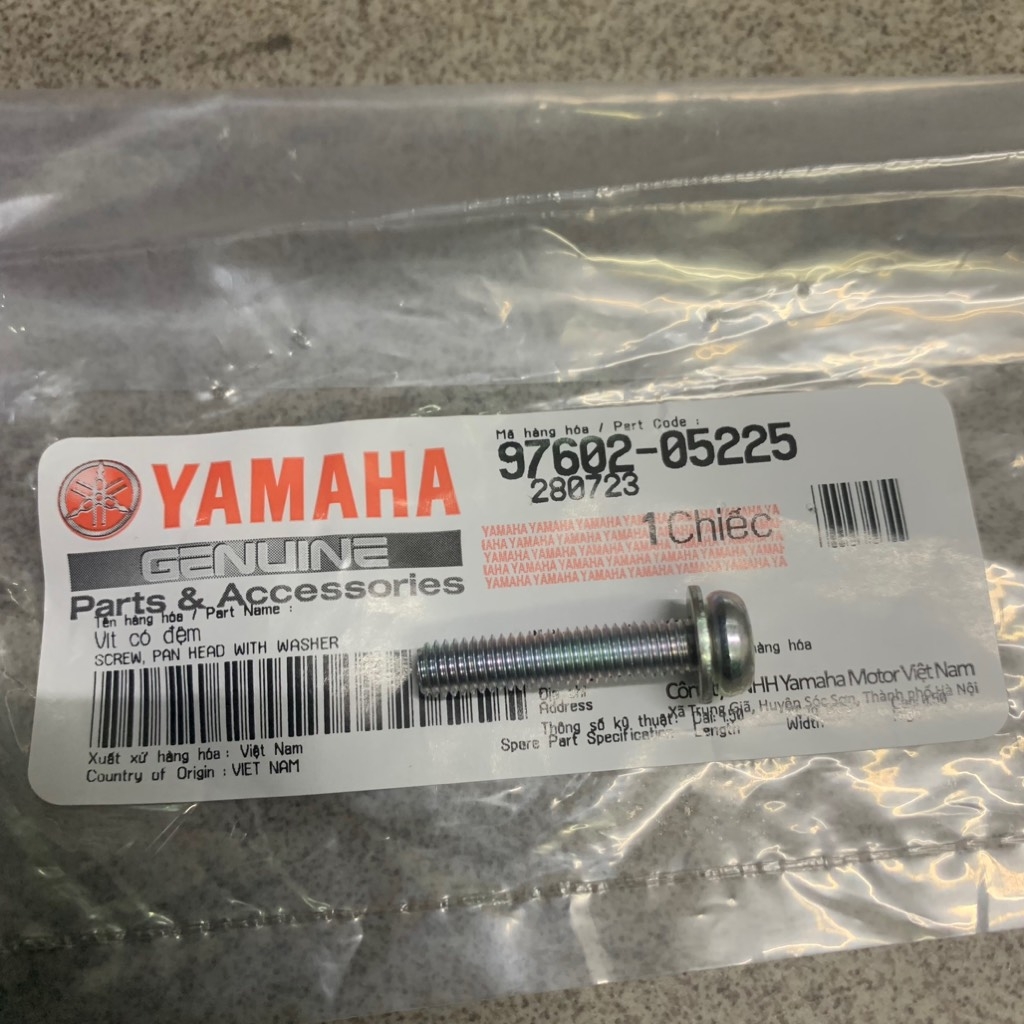 [EX155][33:ĐẾ CHÂN] YAOV-086-Vít 5ly bắt đế gác chân Exciter 155(dài 23mm) Phụ tùng phụ kiện xe máy-[Yamaha] (22)(29)
