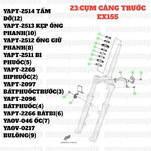 [EX155][23:CỤM CÀNG TRƯỚC] YAPT-2511 BI PHUỐC EX155(2022)-[Yamaha] (5)
