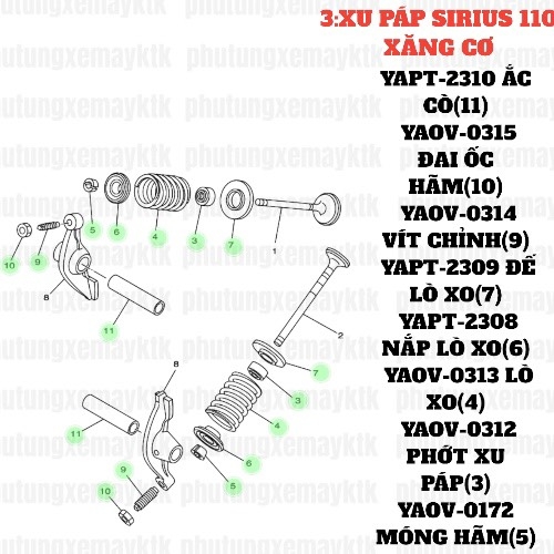 [SIRC][3:XU PÁP] YAOV-0315 ĐAI ỐC HÃM SIRIUS RC-T110LE (10)-[Yamaha]