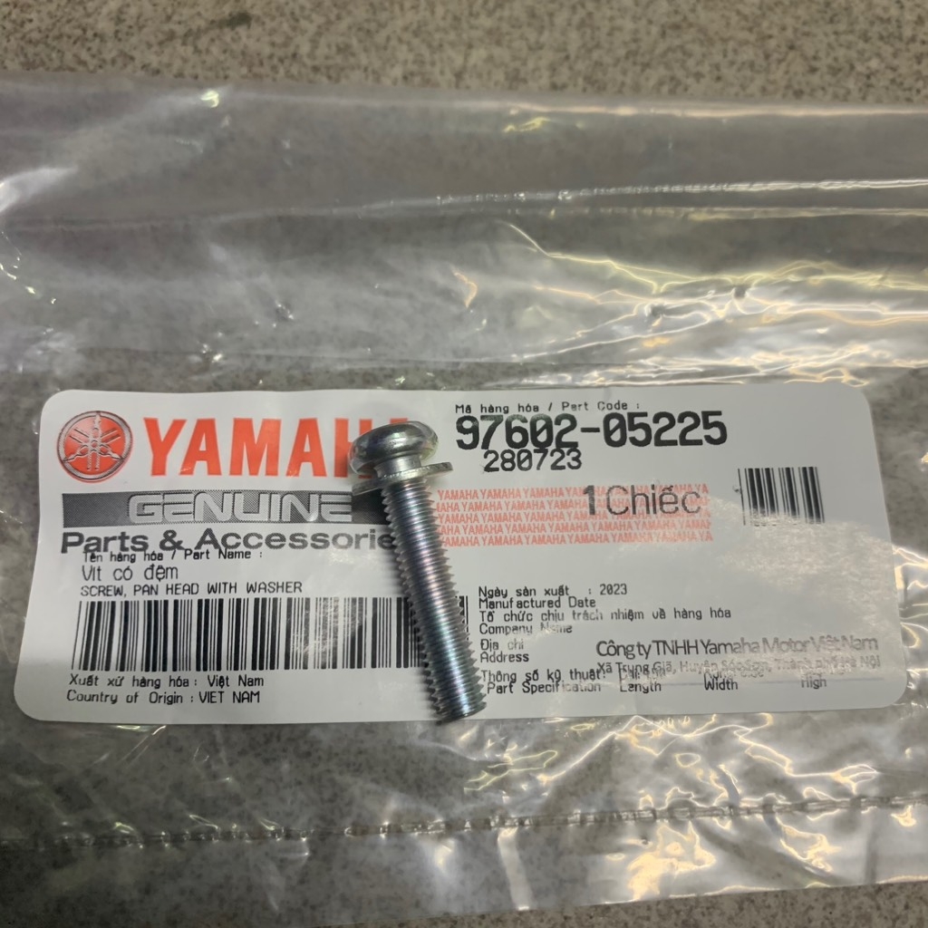 [EX155][33:ĐẾ CHÂN] YAOV-086-Vít 5ly bắt đế gác chân Exciter 155(dài 23mm) Phụ tùng phụ kiện xe máy-[Yamaha] (22)(29)