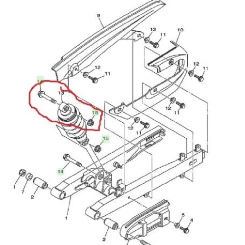 [EX15] [22:CÀNG SAU] YAOV-067 Ốc bắt trục phuộc sau-EXCITER 150 (15-18) (12)-[Yamaha], EX155 [22:CÀNG(11)] [27:BÁNH(9)], NVX155_V1 [17:KHUNG(12)(14)] [27:(11)] [33:ĐẾ(9)]