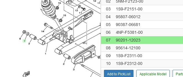YAOV-012-Cục căn cốt gấp Exciter 4số Phụ tùng phụ kiện xe máy-[Yamaha]