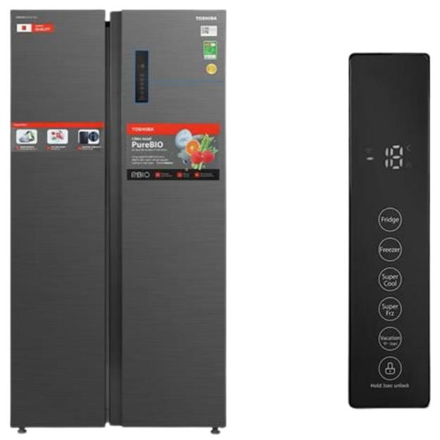 Tủ lạnh Toshiba Inverter 555 lít Side By Side GR-RS696WI-PMV(60)-AG