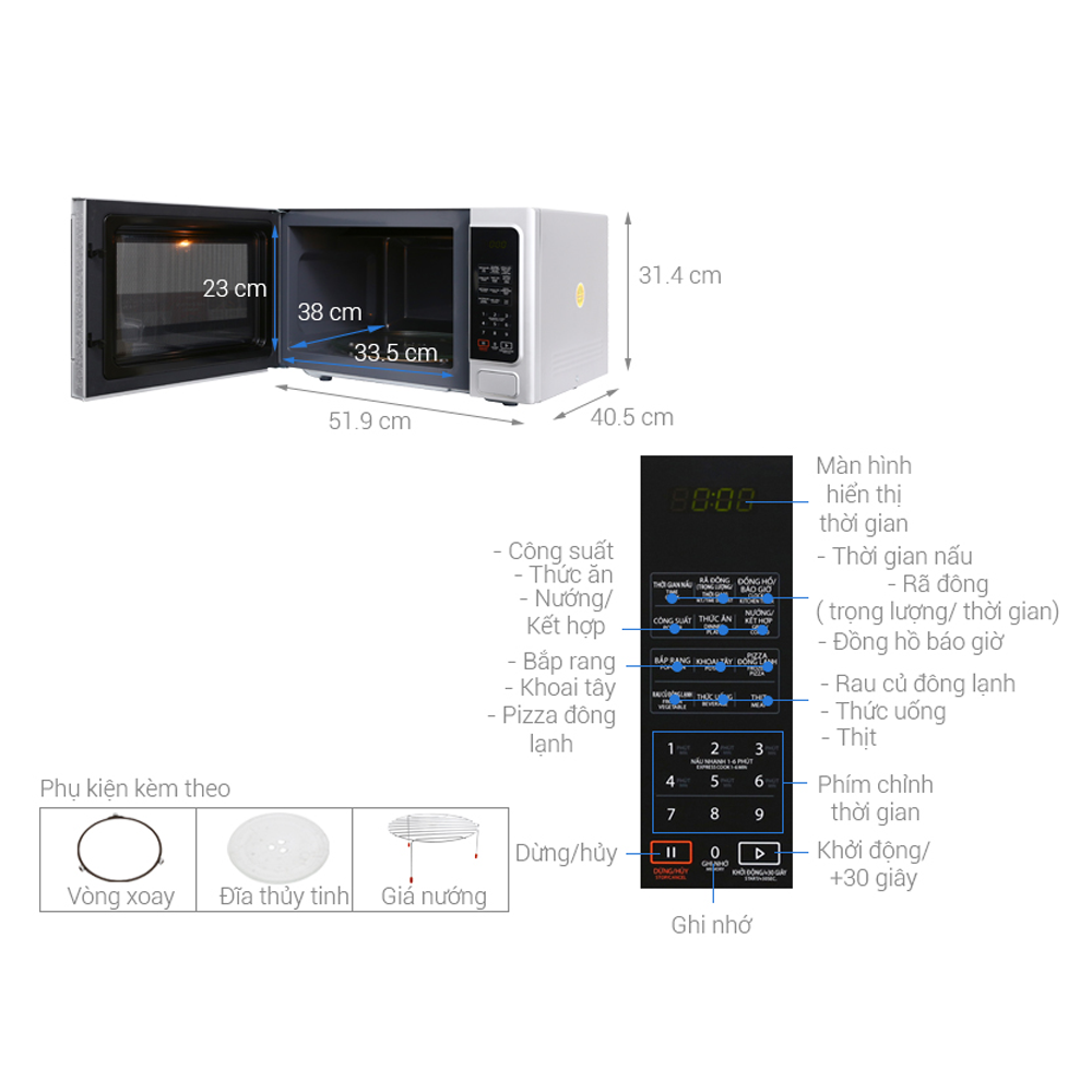 Lò vi sóng có nướng Toshiba ER-SGS34(S1)VN