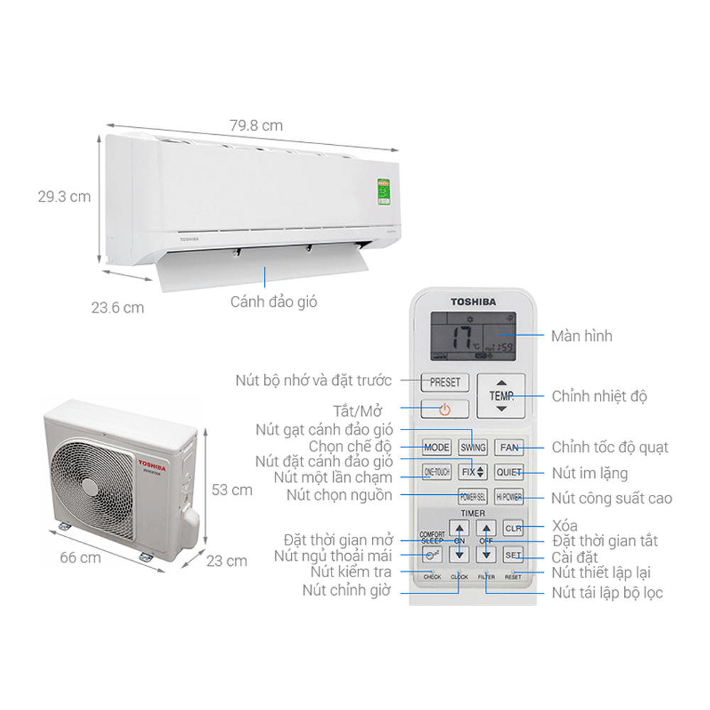 Máy lạnh Toshiba inverter 1hp RAS-H10X2KCVG-V