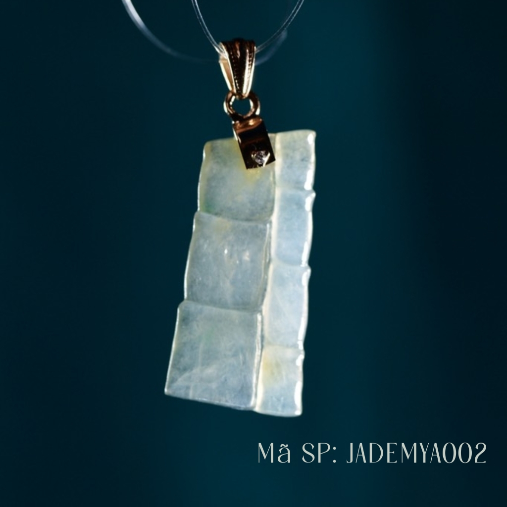 MẶT DÂY CHUYỀN ĐỐT TRÚC- KIM CƯƠNG TRẮNG TỰ NHIÊN - VÀNG 14K