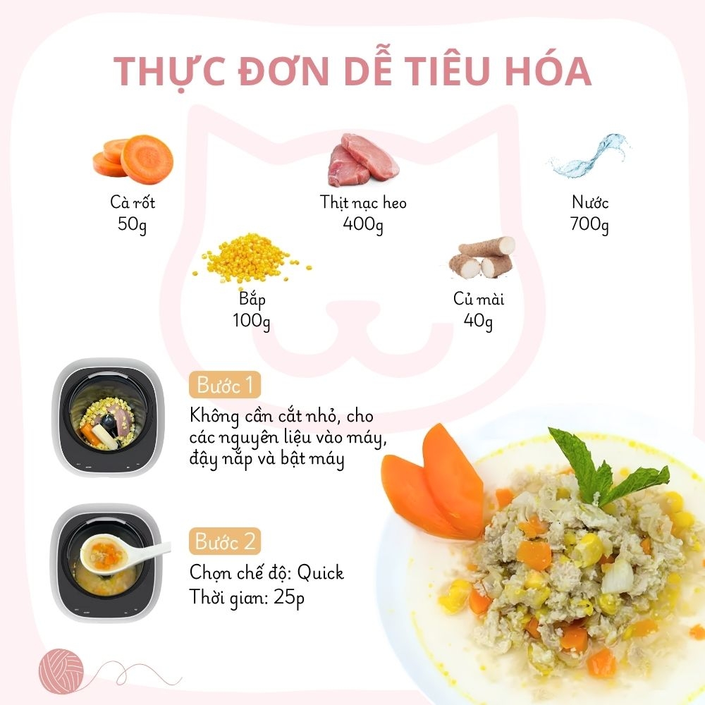 Máy làm pate cho chó mèo Fassner Mini