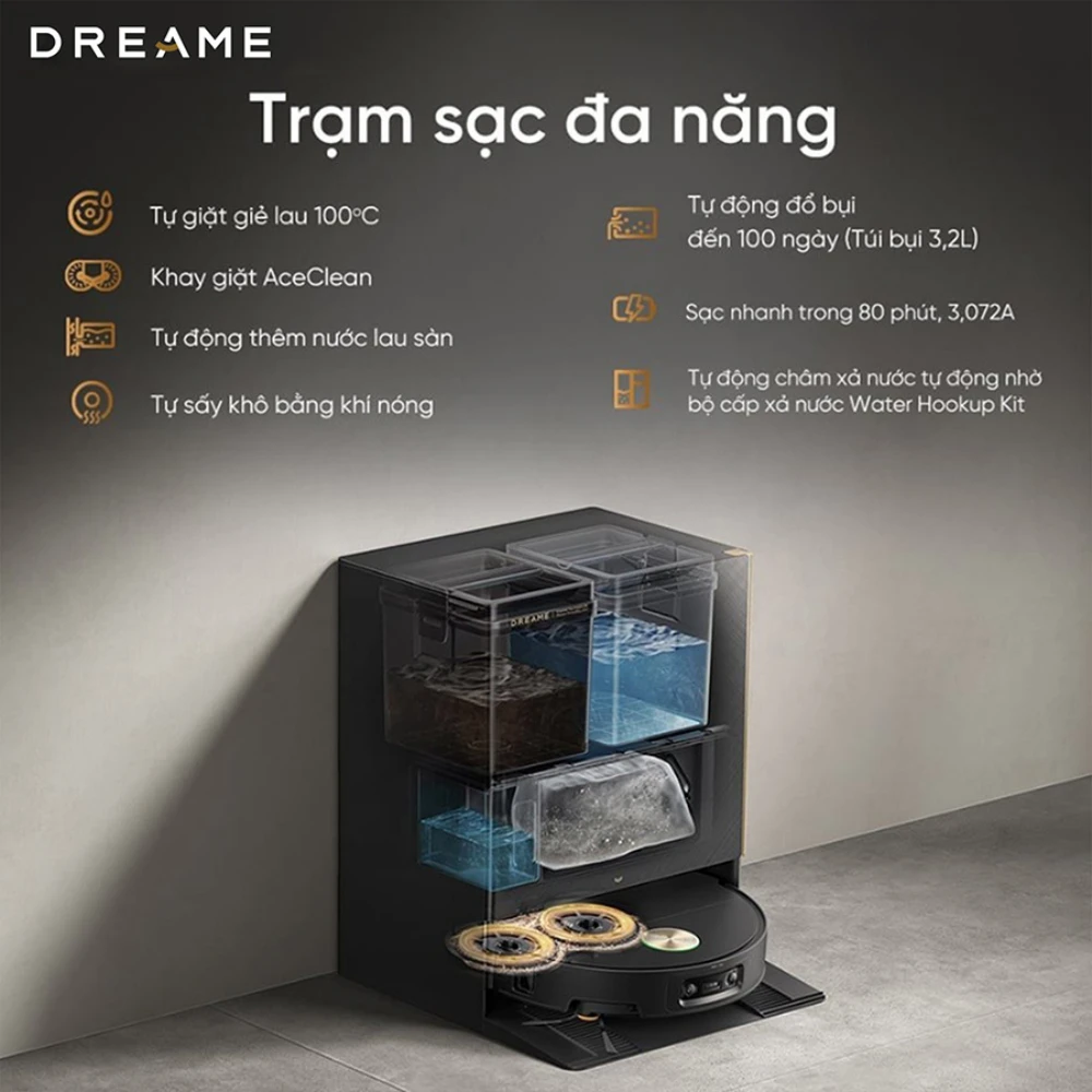Robot hút bụi lau nhà thông minh Dreame X60 Ultra