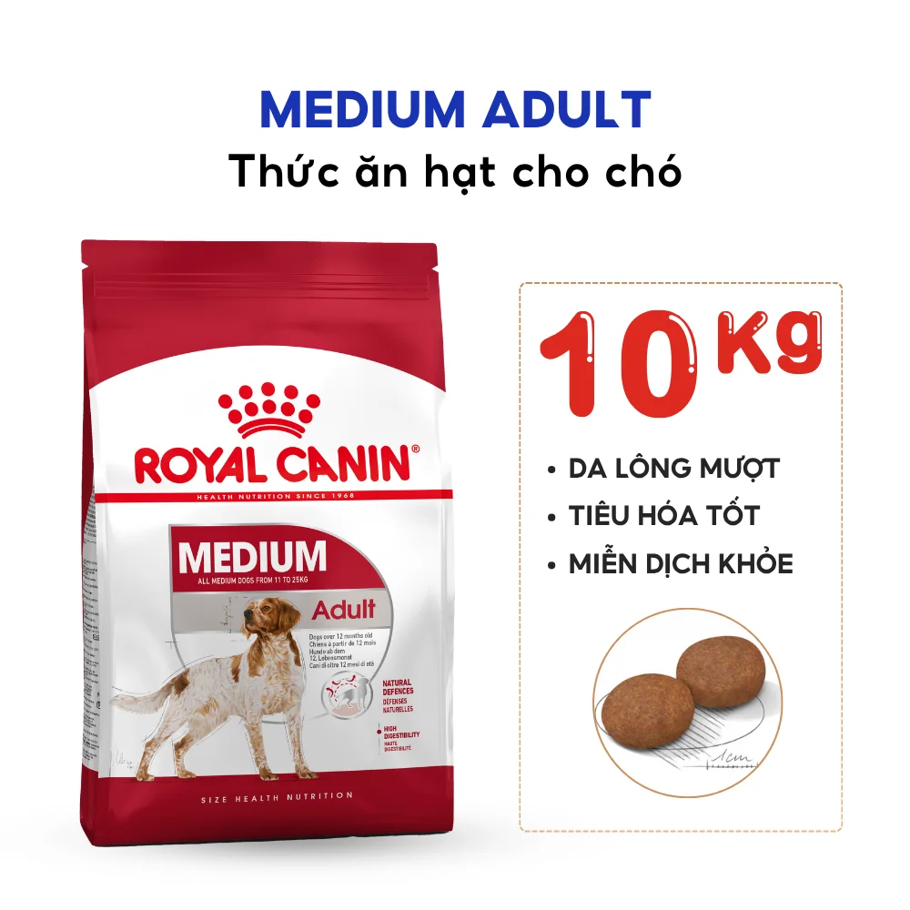 Thức Ăn Hạt Cho Chó Medium Adult