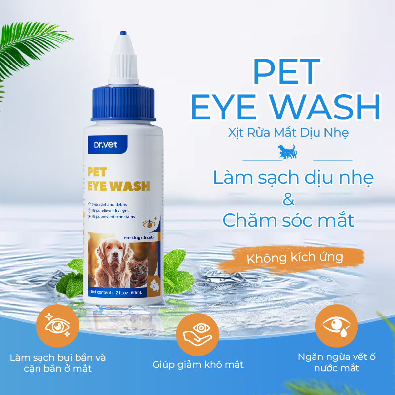 Dung Dịch Vệ Sinh Mắt Cho Chó Mèo DrVET