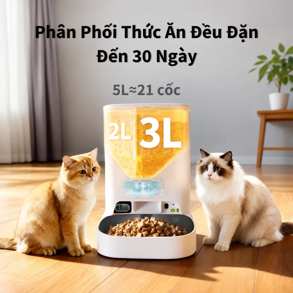 Máy ăn có camera PETKIT Yumshare Dual-hopper 2 Gemini - 2 ngăn chứa