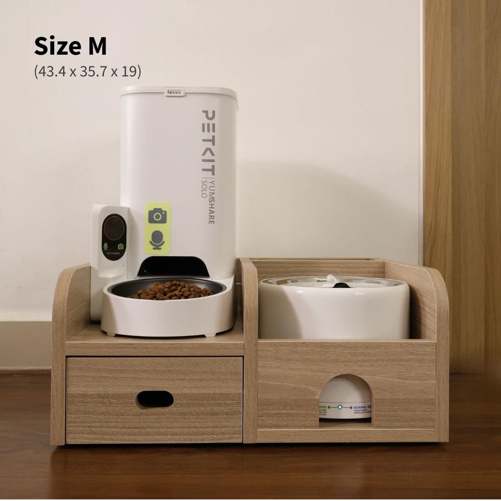 Kệ Gỗ Máy Ăn, Máy Lọc Nước Cho Chó Mèo HELIPET Chống Gù