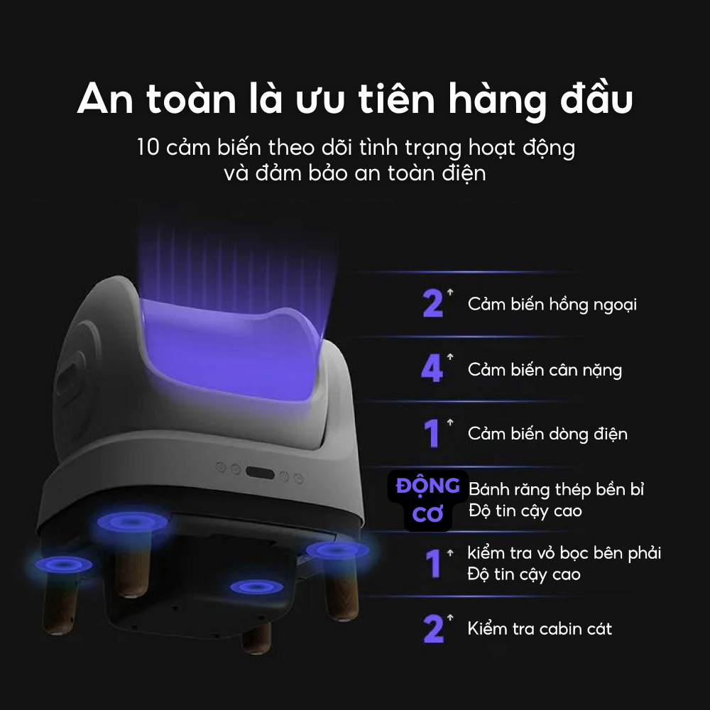 Máy dọn vệ sinh mèo HeLiPet Open Top