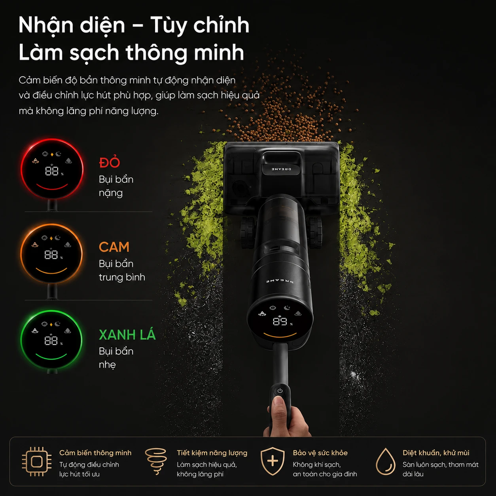Máy hút bụi lau sàn Dreame H13 Dual Flexreach