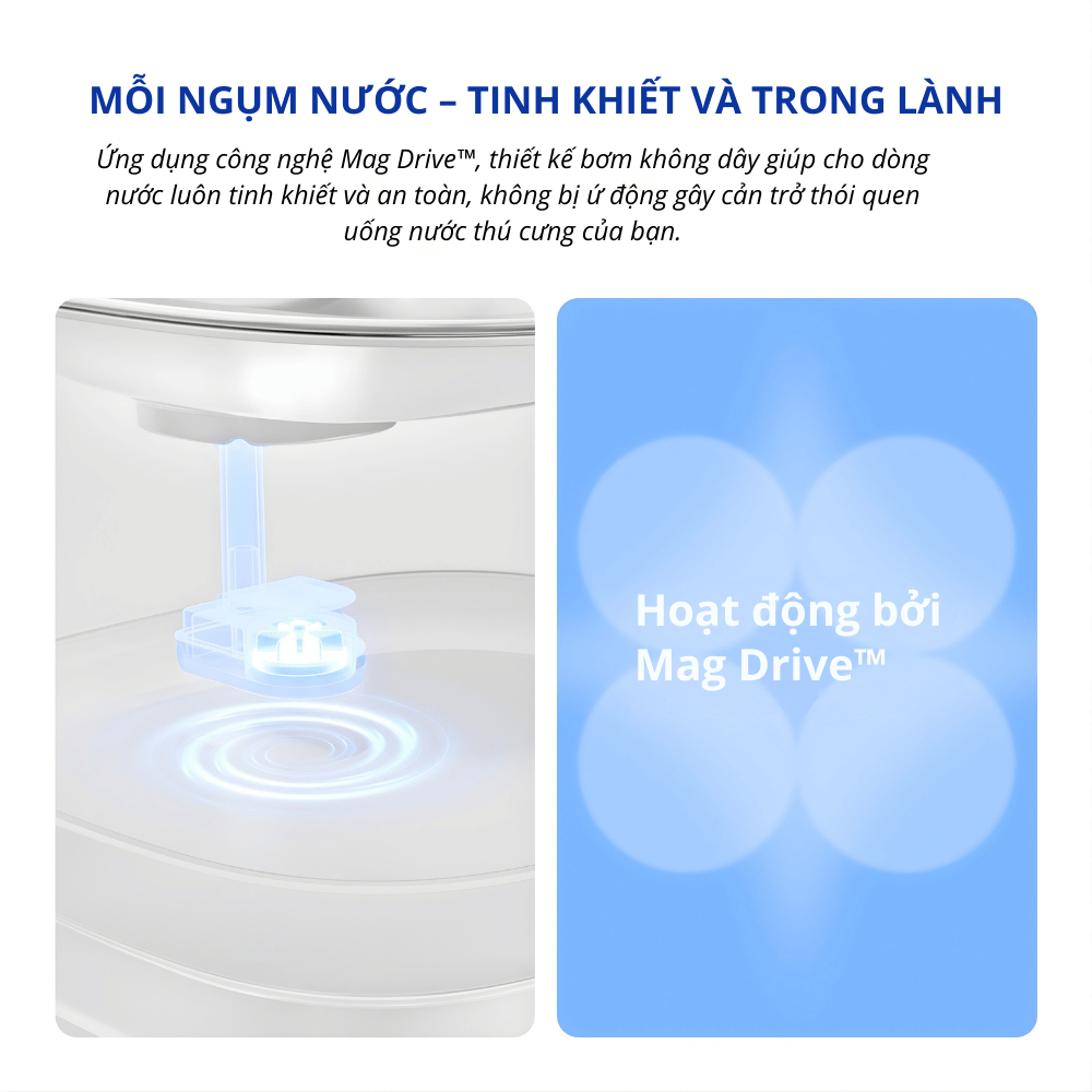 Máy lọc nước cho chó CHEERBLE D1 4L - Bơm không dây