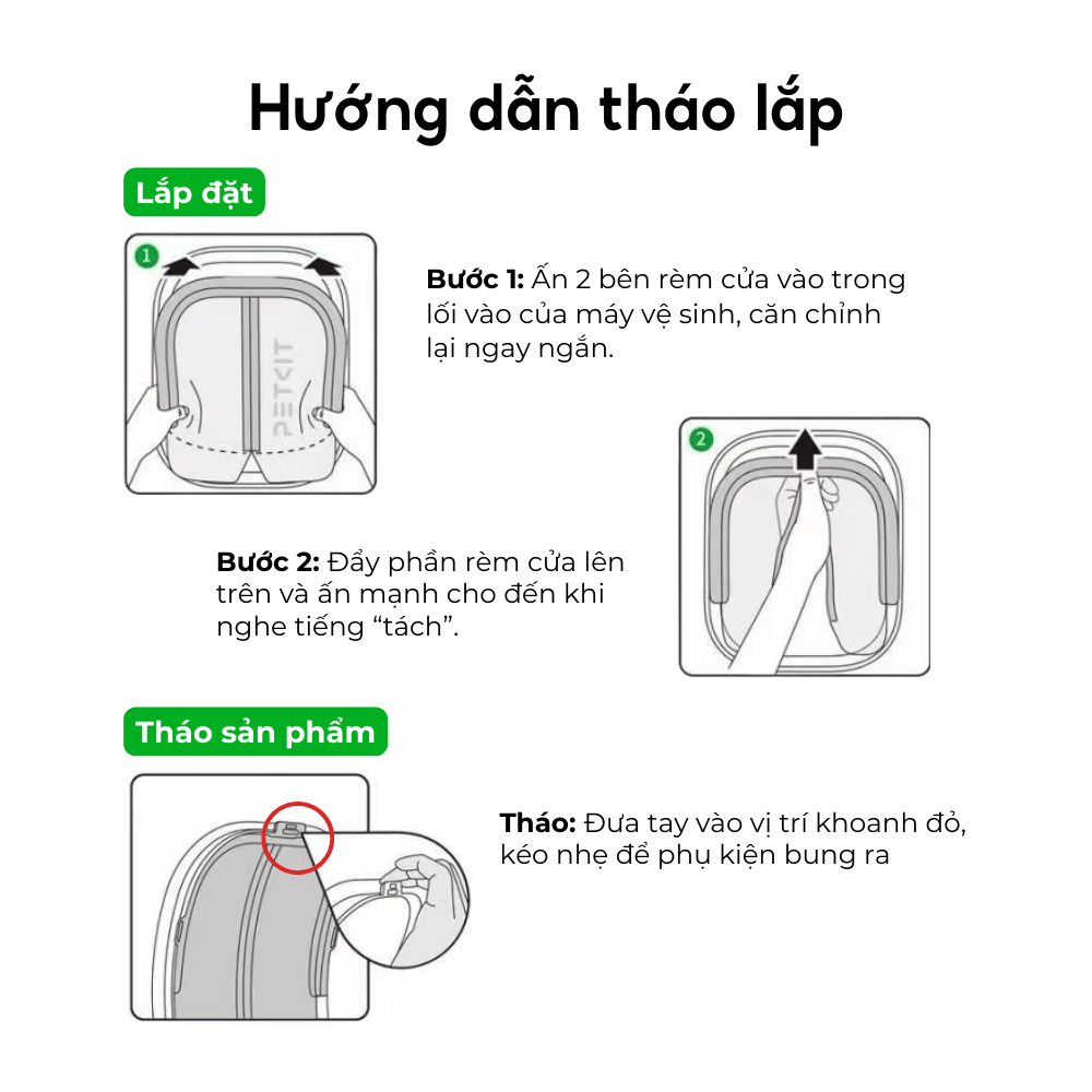 Rèm chống văng cát Petkit 2.0 dành cho máy vệ sinh Petkit
