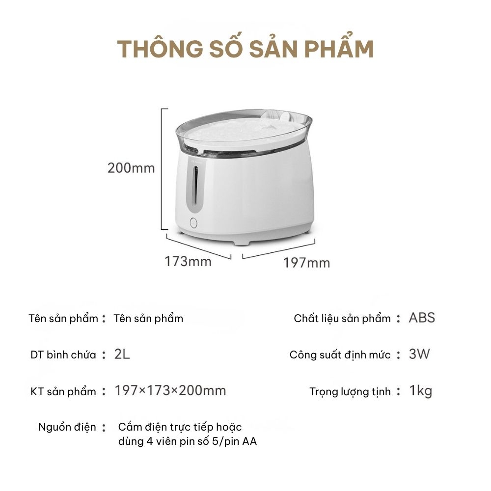 Máy lọc nước cho chó mèo Neakasa