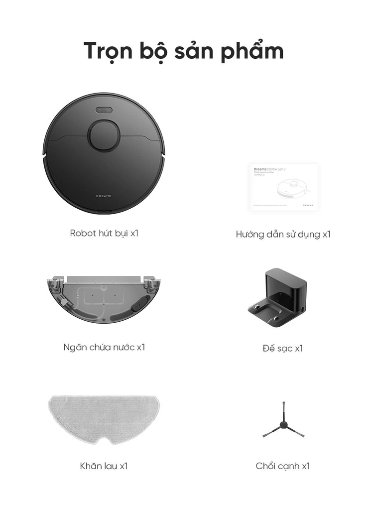 Robot hút bụi lau nhà Dreame D9 Max Gen 2