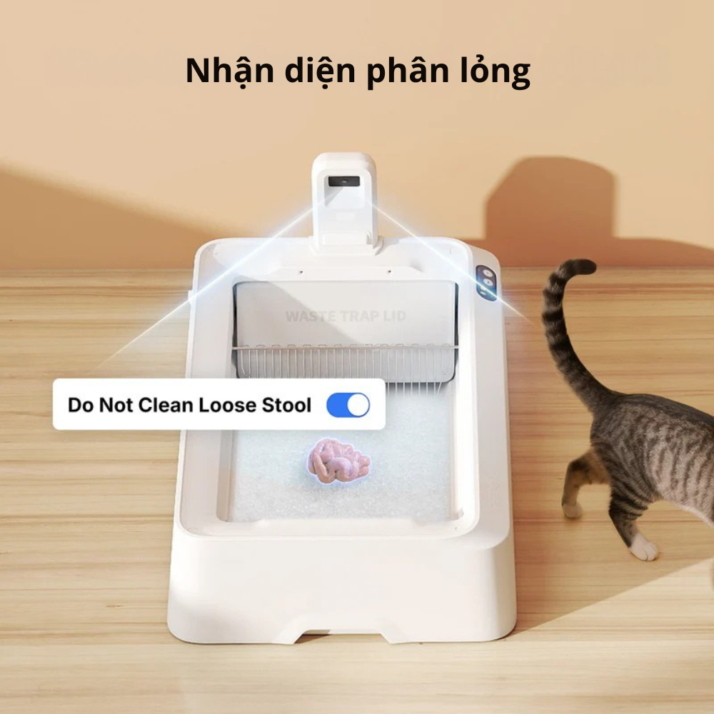 Máy dọn vệ sinh mèo Petkit Purobot Crystal Duo có Camera AI