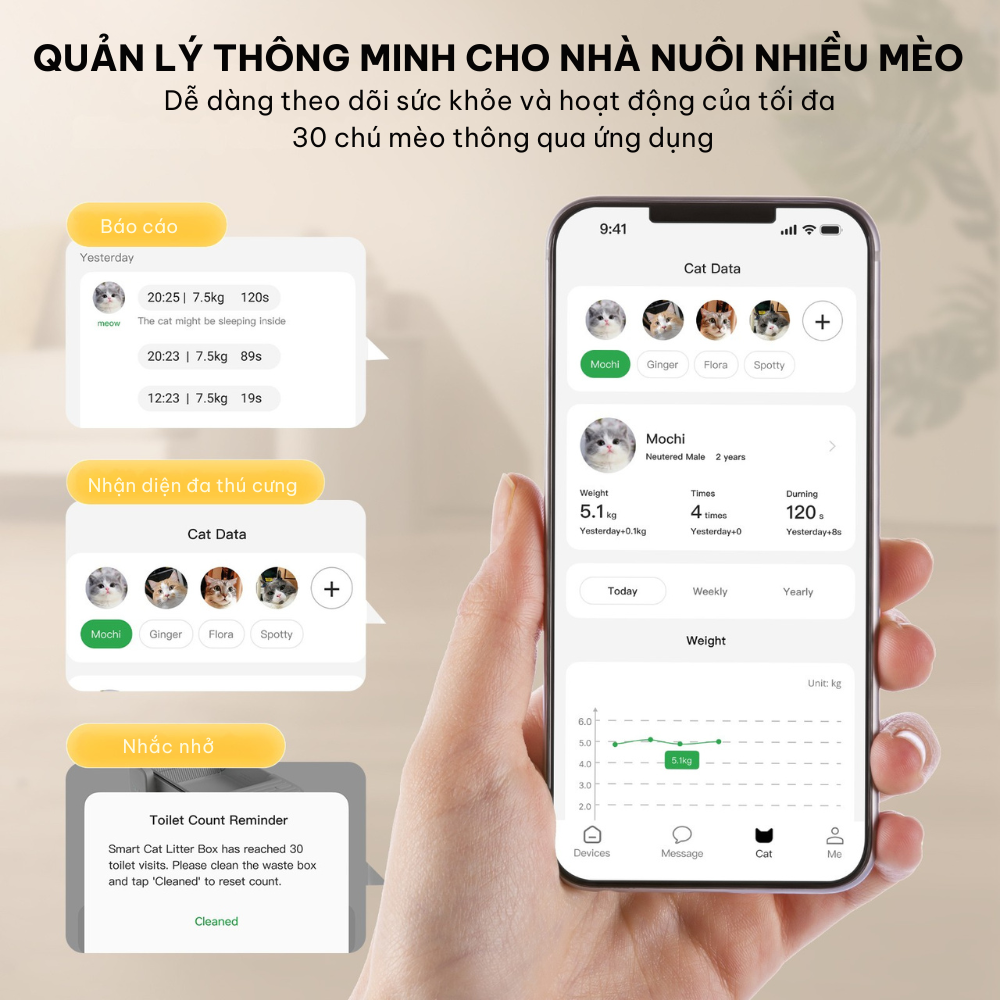 Máy dọn vệ sinh mèo UbPet C41 2026