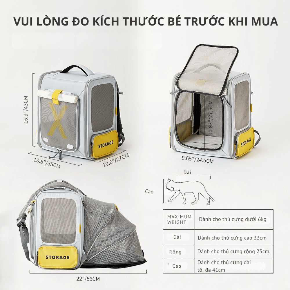 Balo chó mèo PETKIT Breezy x Zone