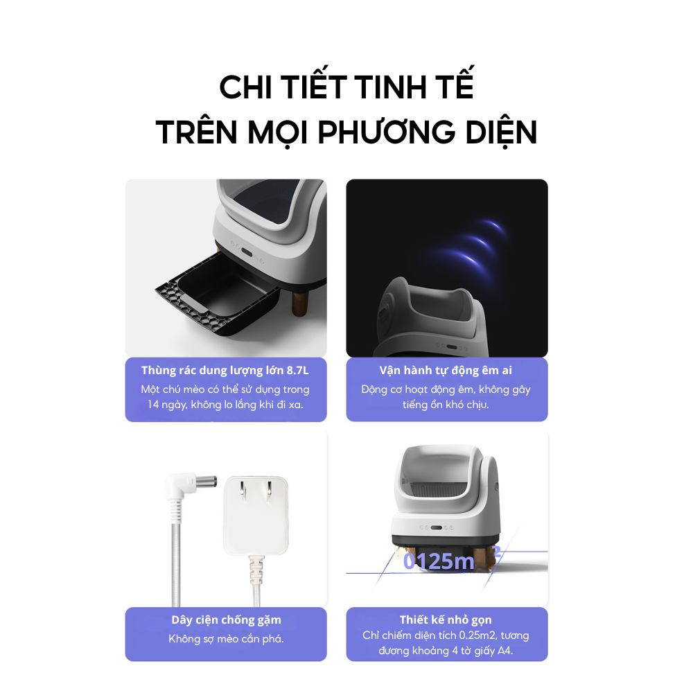 Máy dọn vệ sinh mèo HeLiPet Open Top