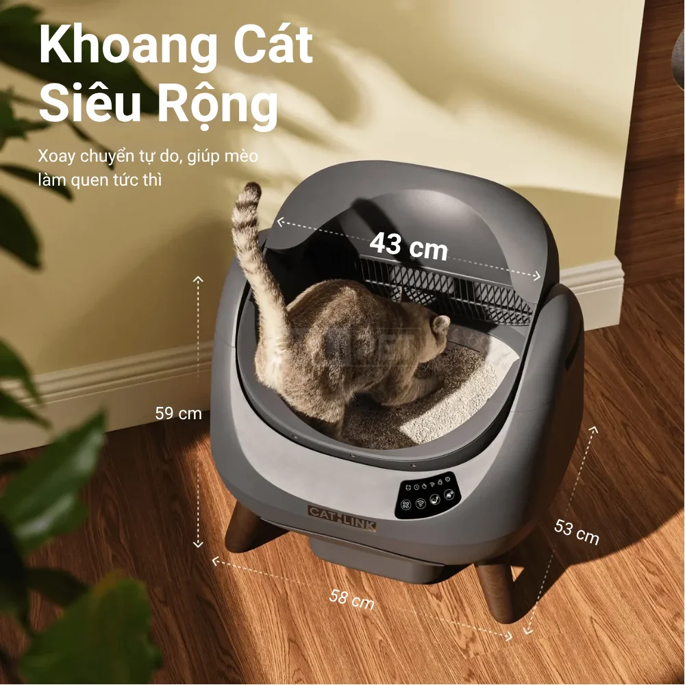 Máy vệ sinh cho mèo Catlink Scooper Open X+