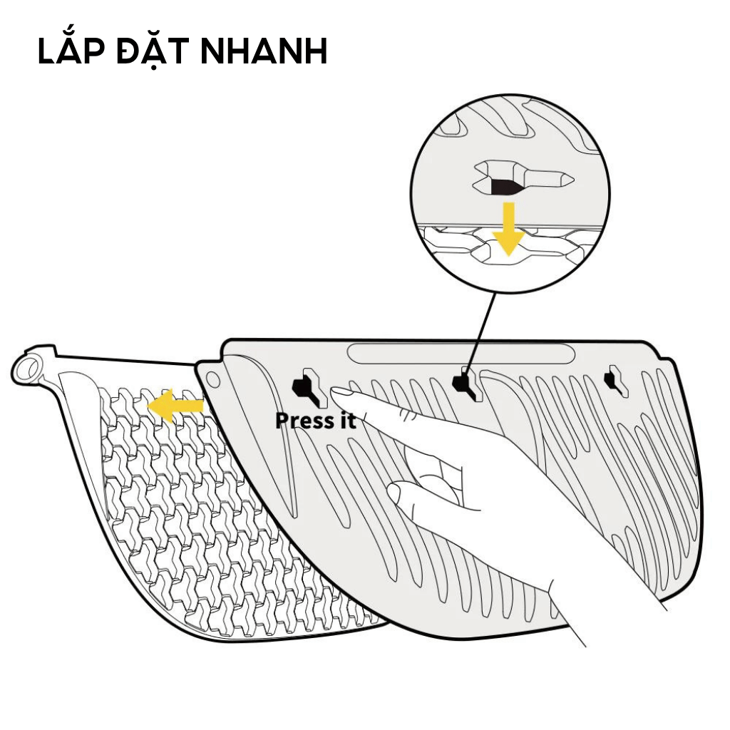 Tấm chắn xả cát của máy dọn vệ sinh mèo HeLiPet Open Top