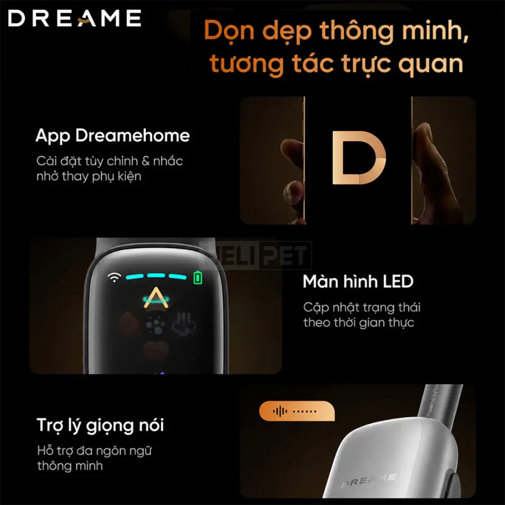 Máy hút bụi lau nhà cầm tay Dreame H16 Pro TriForce