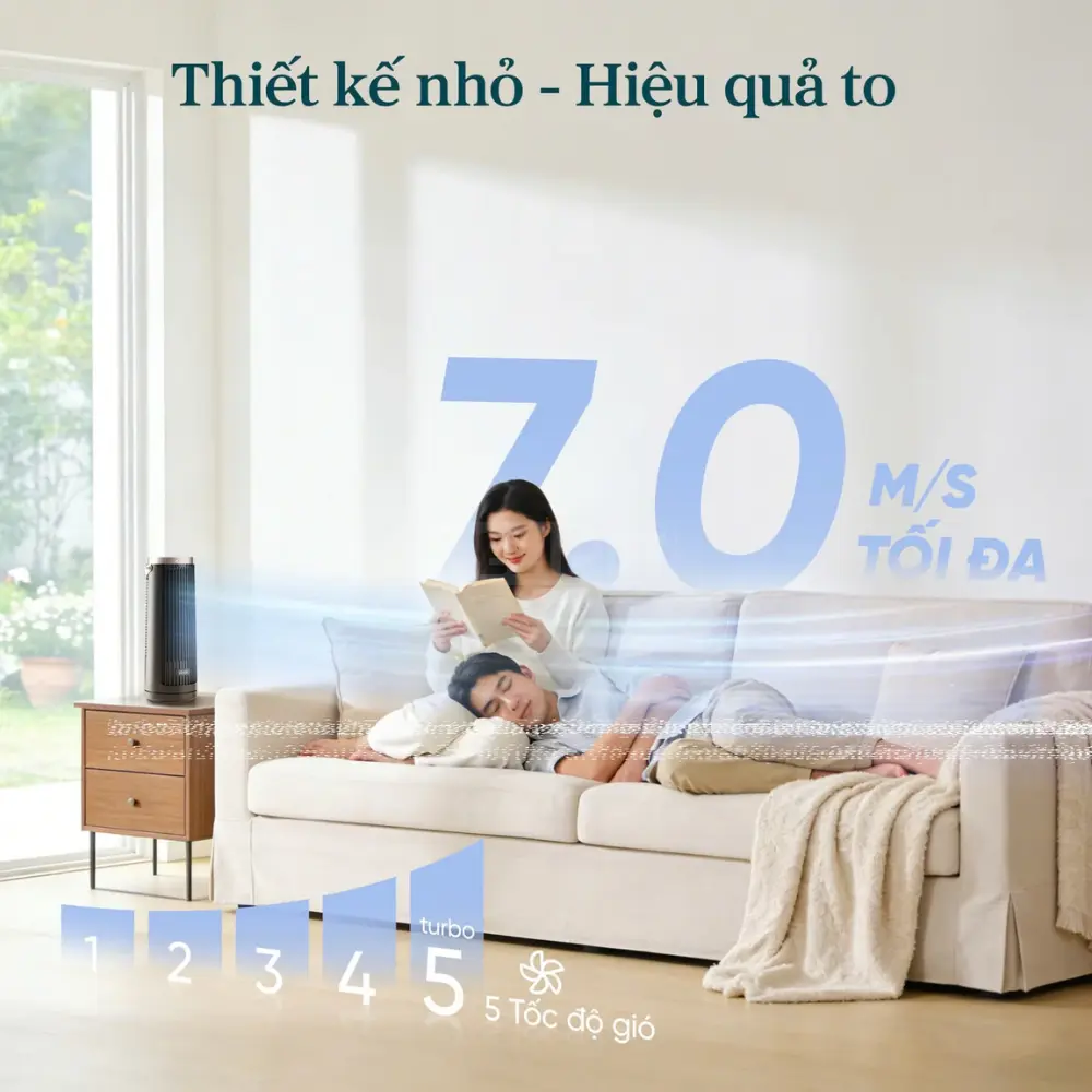 Quạt Tháp Thông Minh Levoit Windi Mini Pro 13-Inch