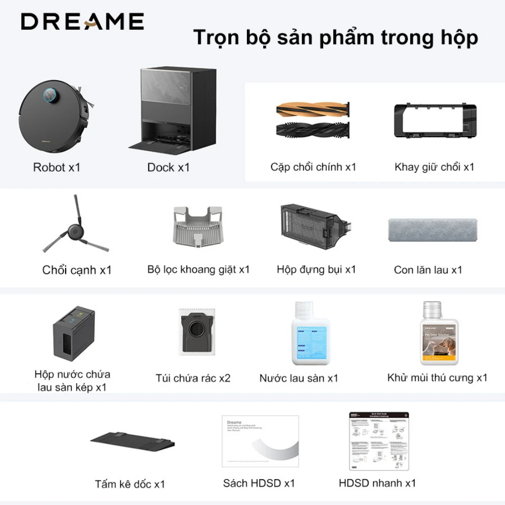 Robot hút bụi lau nhà thông minh Dreame Aqua 10 Pro Track