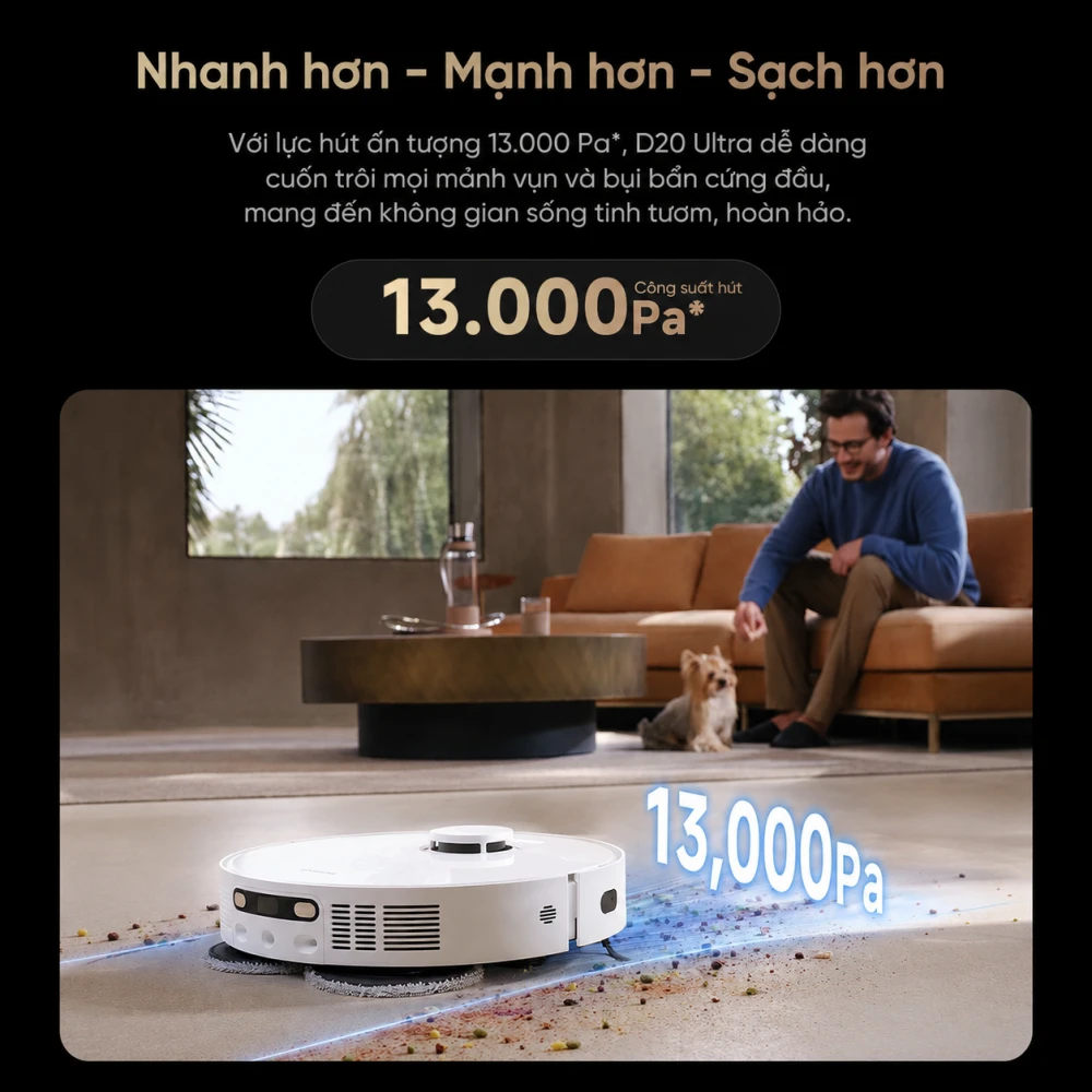 Robot hút bụi lau nhà Dreame D20 Ultra