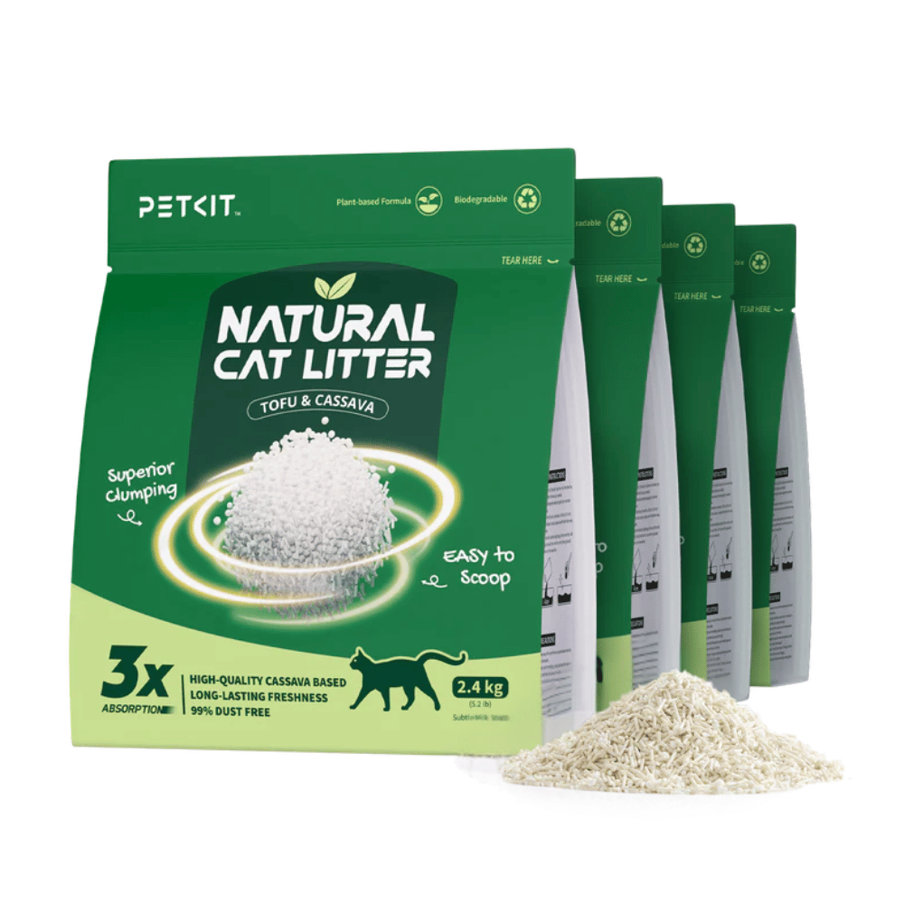 Cát Mèo PETKIT, Cát Vệ Sinh Cho Mèo Từ Sắn & Đậu Nành  Hữu Cơ Khử Mùi Tốt, Ít Bụi