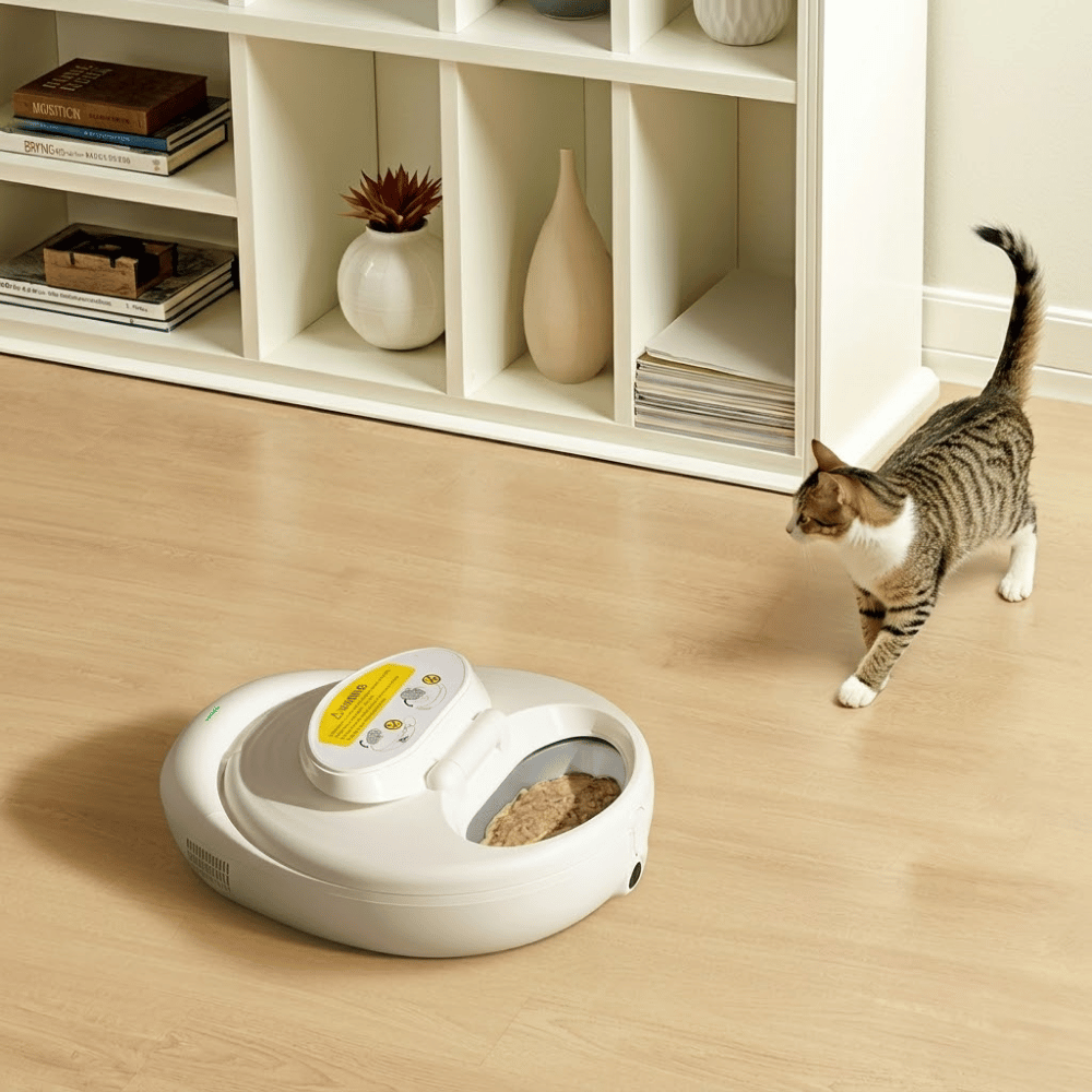 Máy cho chó mèo ăn pate tự động làm lạnh UBPet F21 - Bảo quản pate 24h