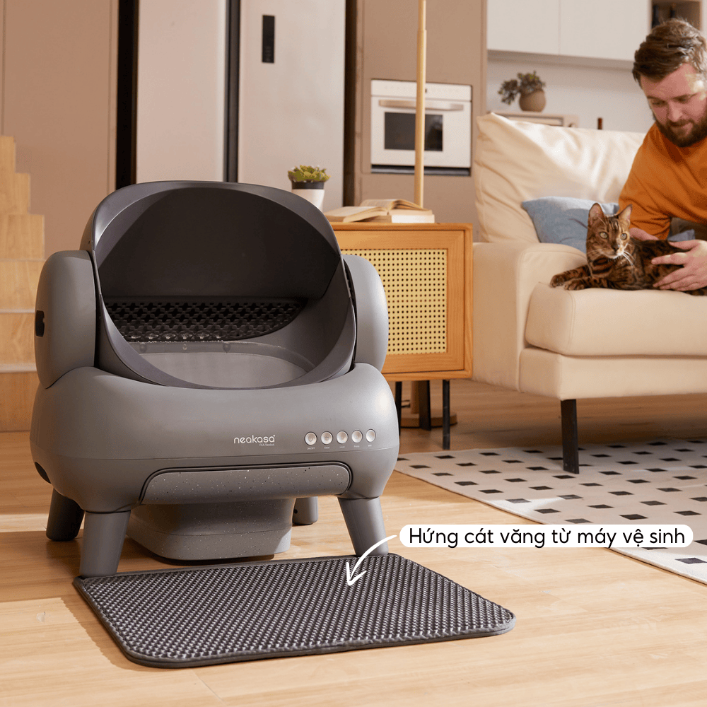 Thảm hứng cát máy dọn vệ sinh mèo Neakasa M1